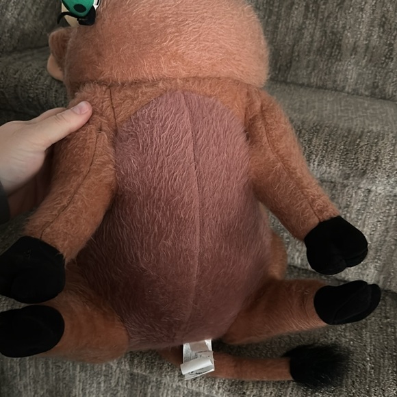 Disney Store Walt Pumba The Lion King Plush Stuffed Large Warthog eating Bugs - Picture 3 of 13